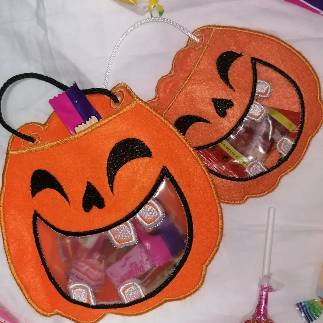 ITH Stickdatei Tasche Halloween Kürbis