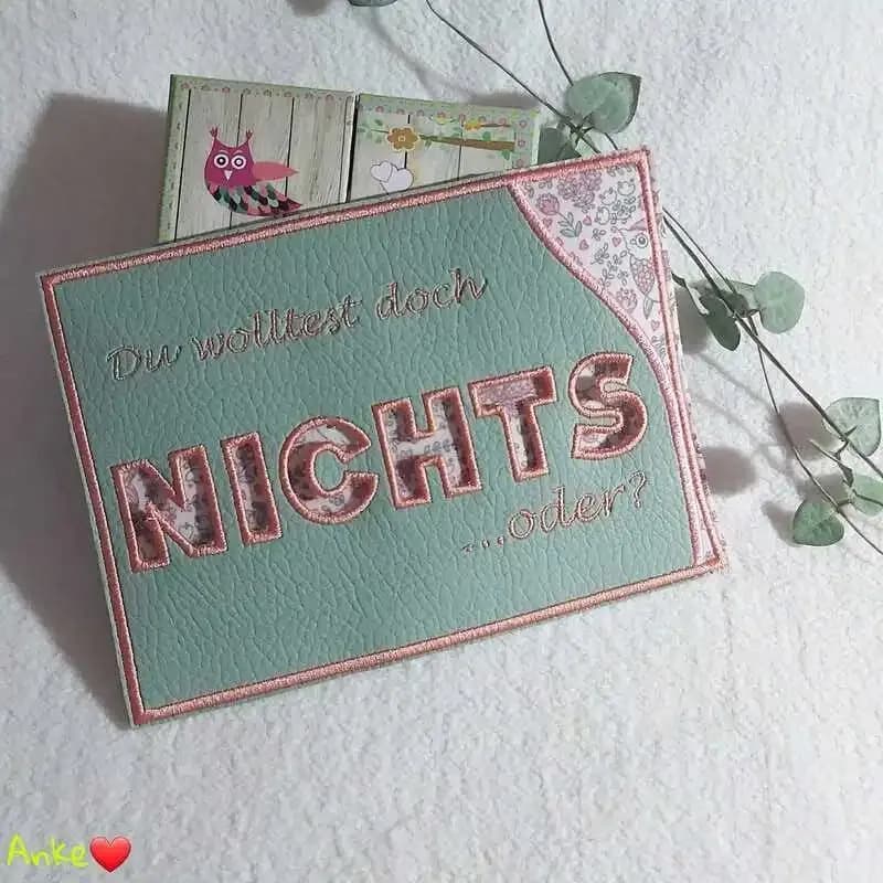 ITH Stickdatei Tasche Hülle Nichts