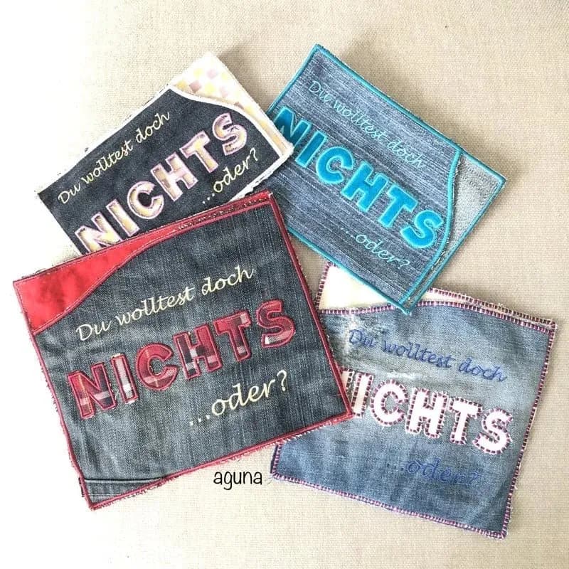 ITH Stickdatei Tasche Hülle Nichts