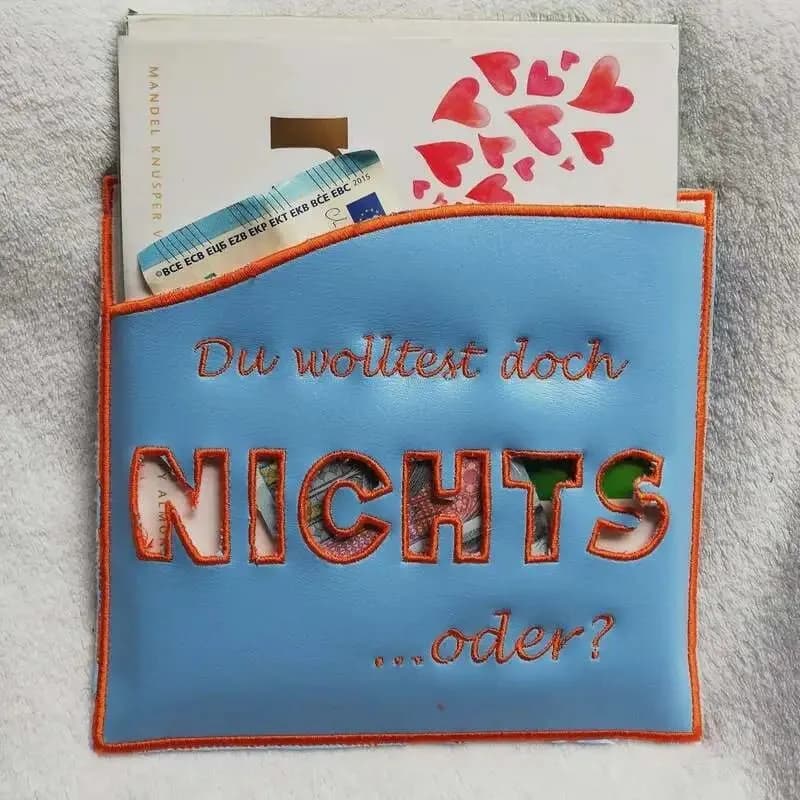 ITH Stickdatei Tasche Hülle Nichts
