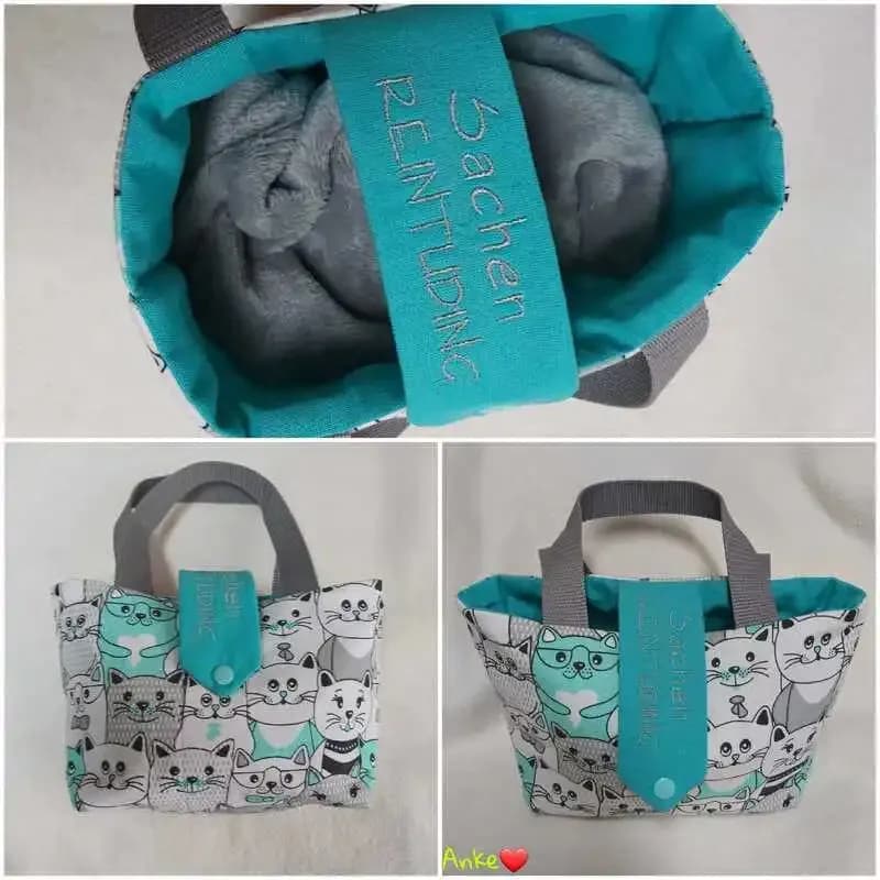 ITH Stickdatei Tasche mit Lasche Blanko eckig