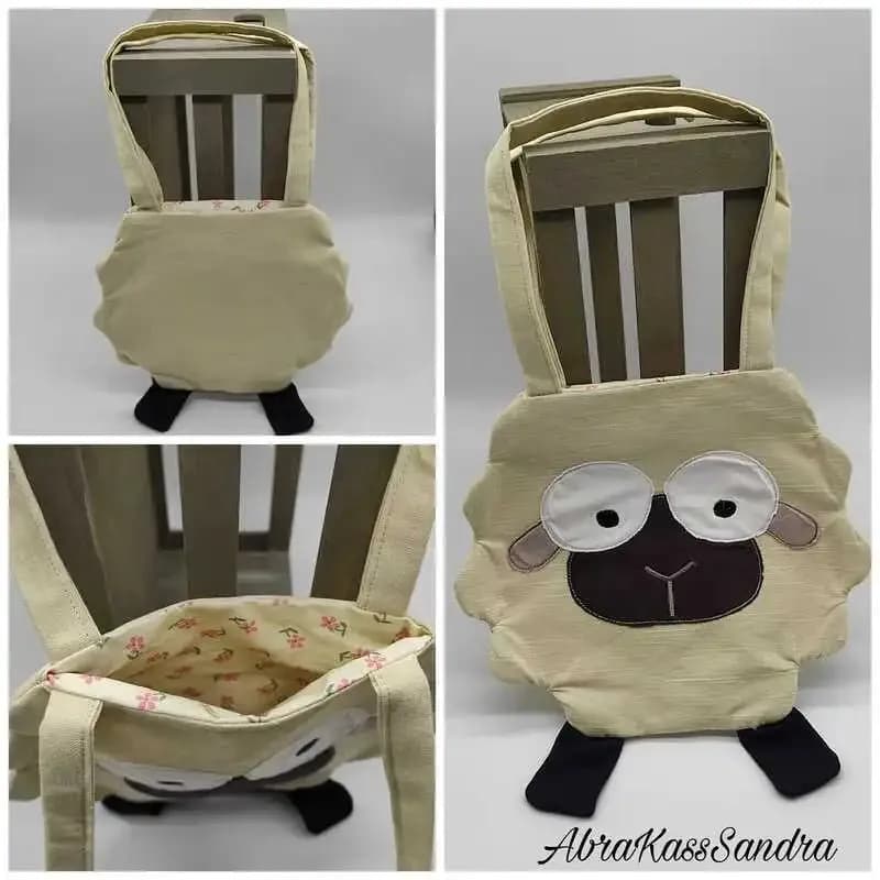 ITH Stickdatei Tasche Schaf