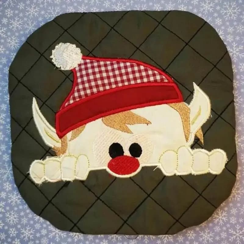 ITH Stickdatei Topfi Topflappen Weihnachtsmotive