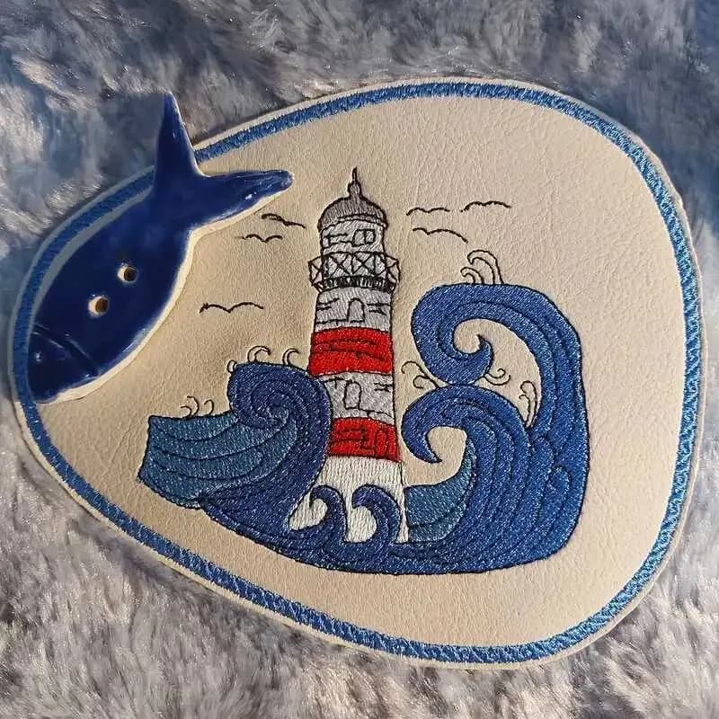 ITH Stickdatei Untersetzer Abrasa Blanko