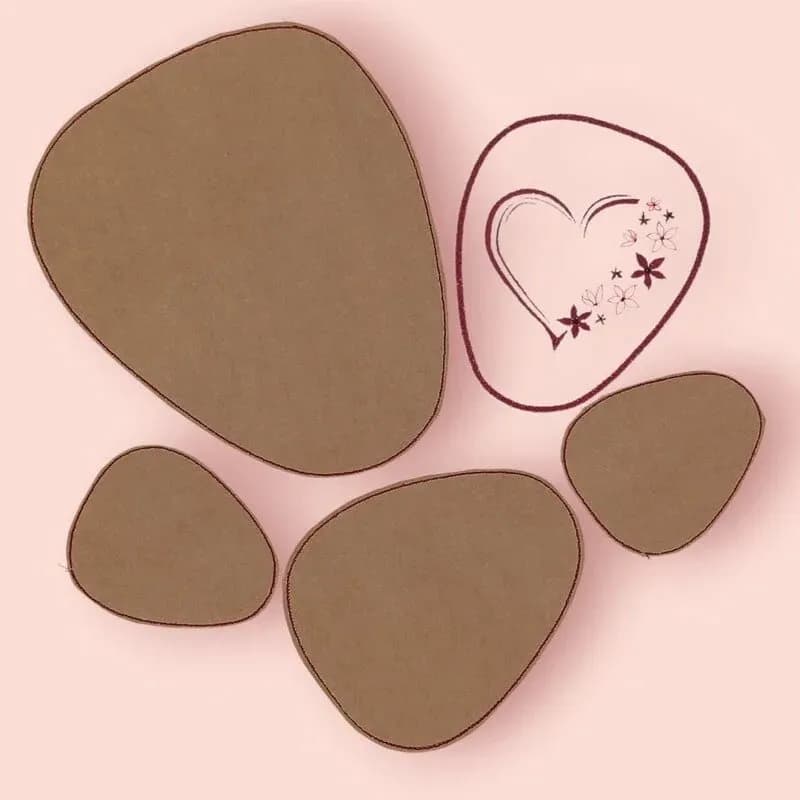 ITH Stickdatei Untersetzer Abrasa Blanko