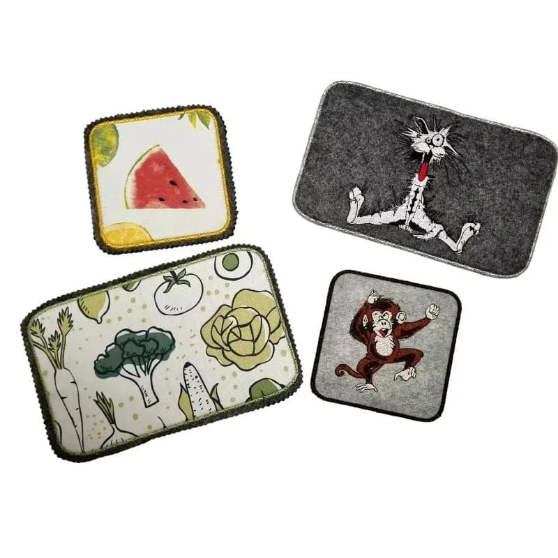 ITH Stickdatei Untersetzer eckig Blanko