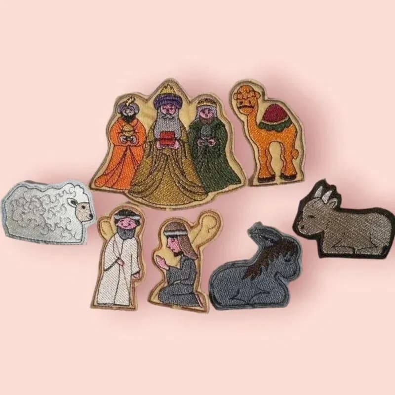 ITH Stickdatei Weihnachtskrippe Figuren-Set