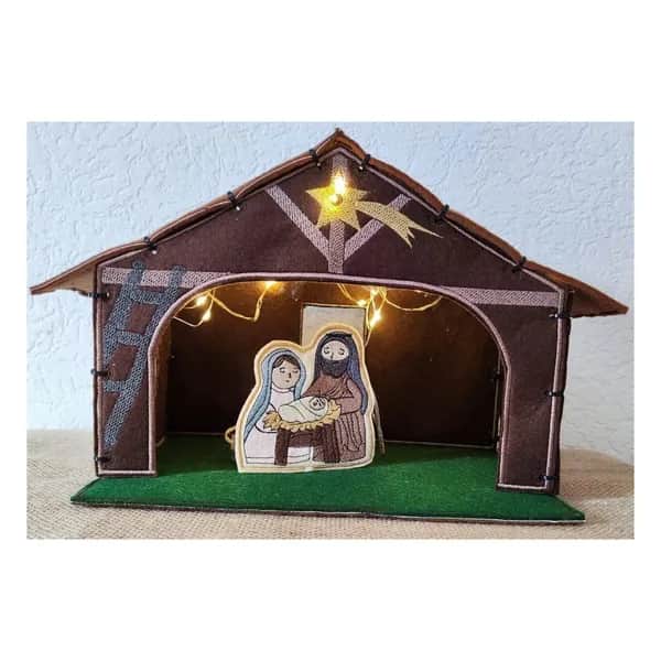 ITH Stickdatei Weihnachtskrippe mit Paar