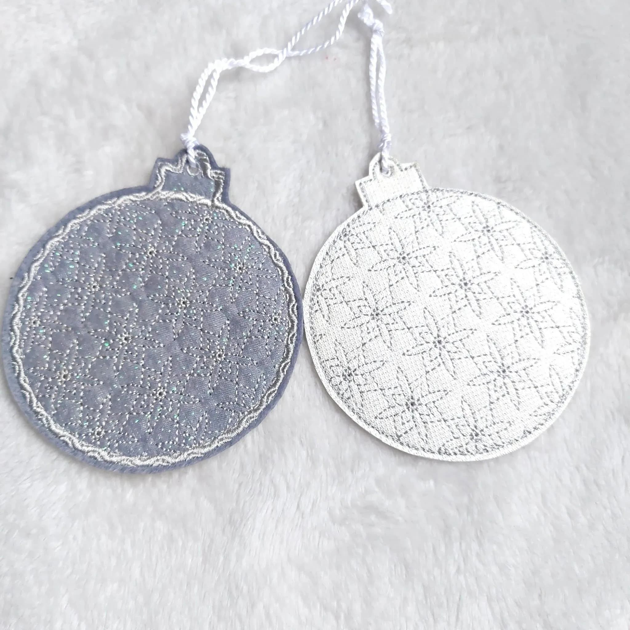 ITH Stickdatei Weihnachtskugel Blanko