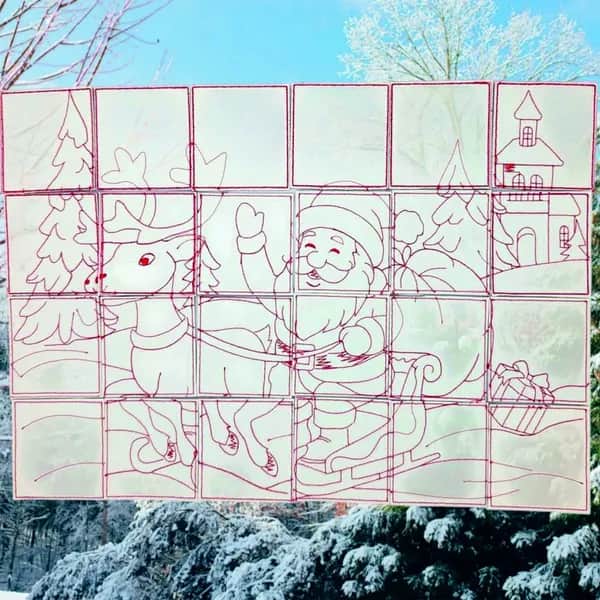 ITH Stickdatei Weihnachtslegespiel