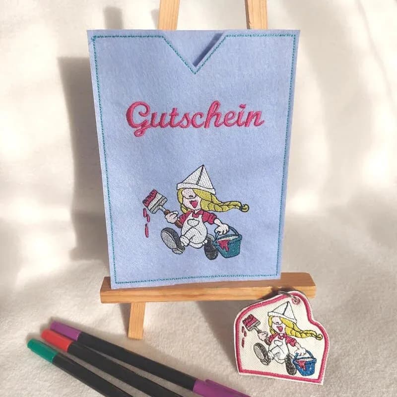 ITH Stickdatei Wichteline Maler