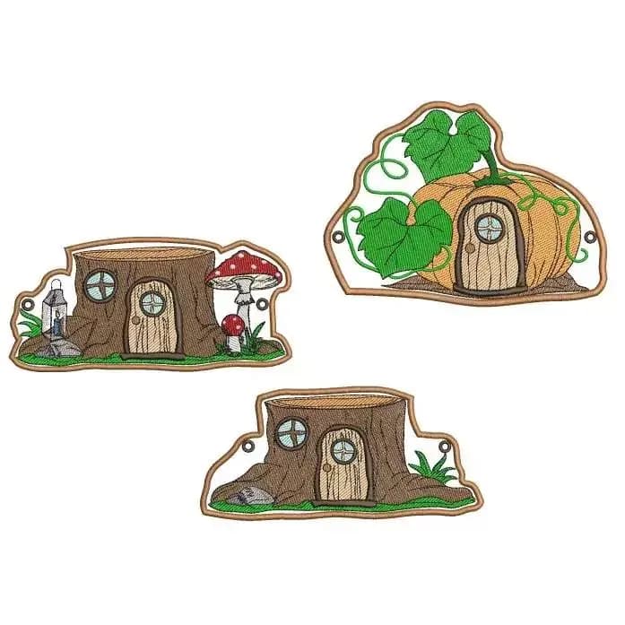 ITH Stickdatei Wichteltüren Herbst