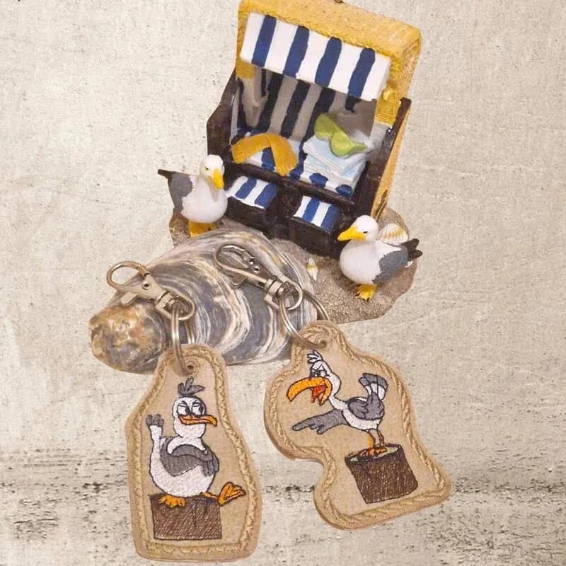 ITH Stickdatei Anhänger Möwe Carlo and friends