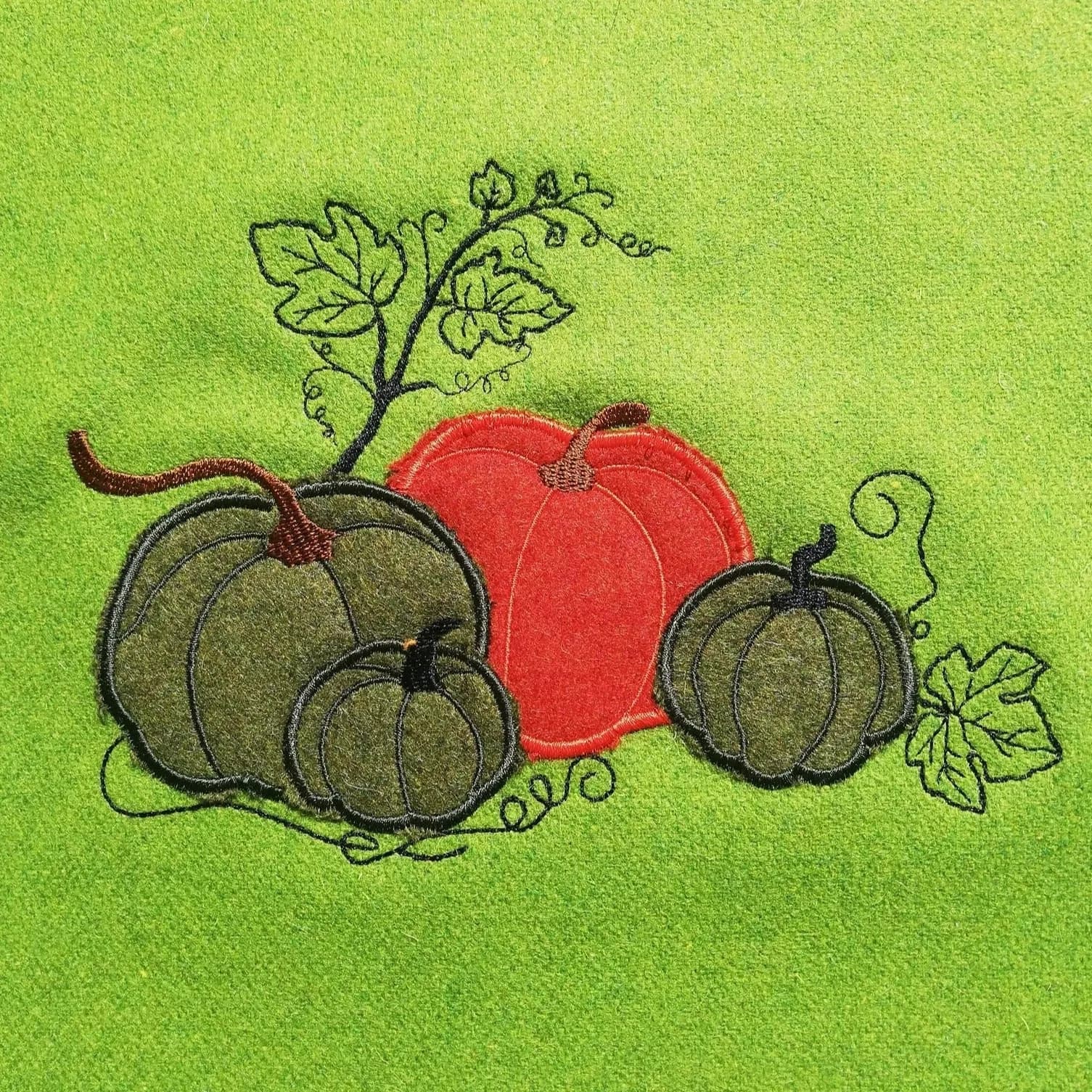 Stickdatei Kürbisse Applikation