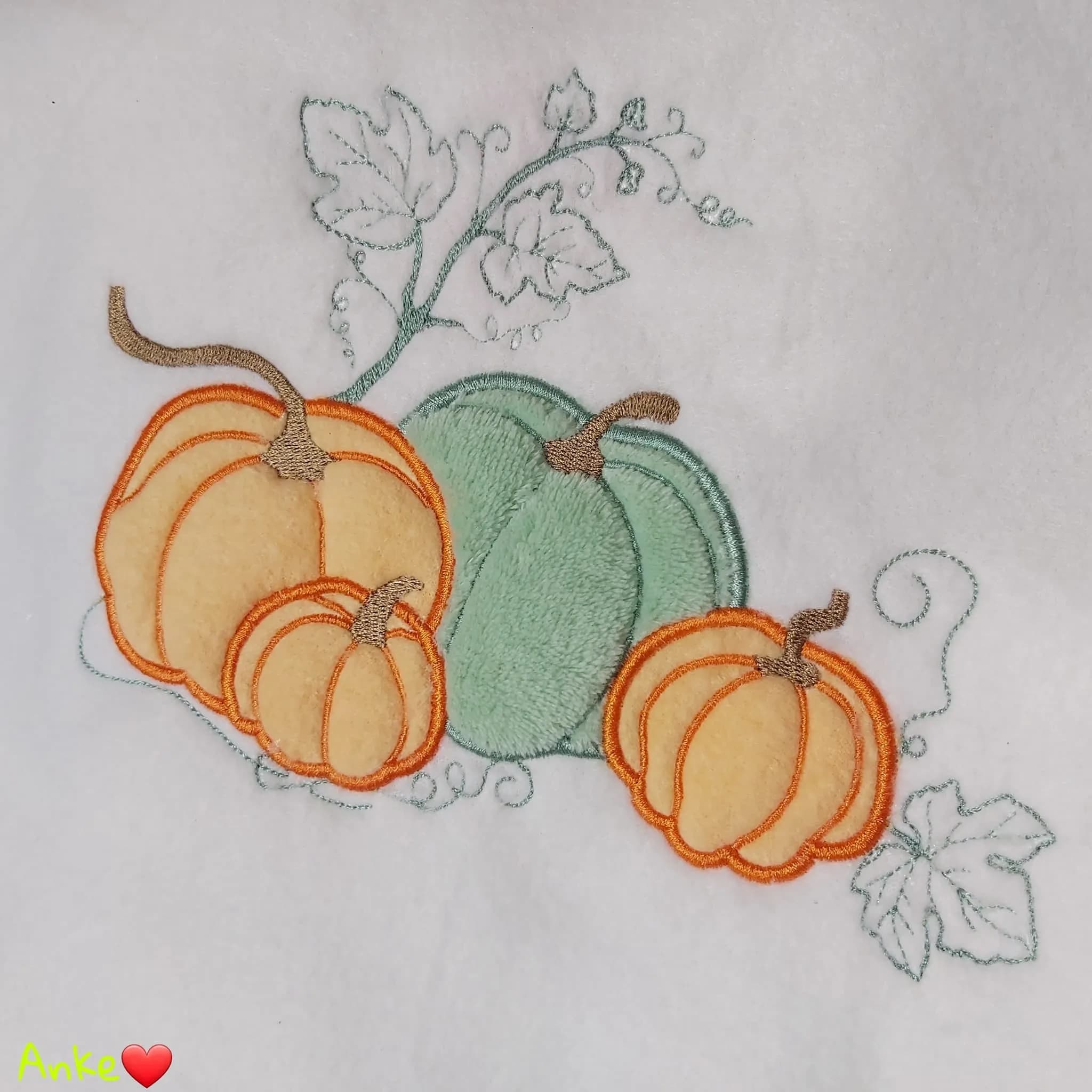 Stickdatei Kürbisse Applikation
