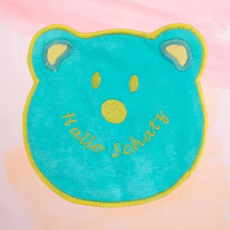 Stickdatei Baerenkopf-Applikation Blanko