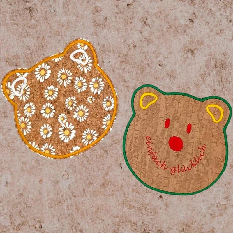 Stickdatei Baerenkopf-Applikation Blanko