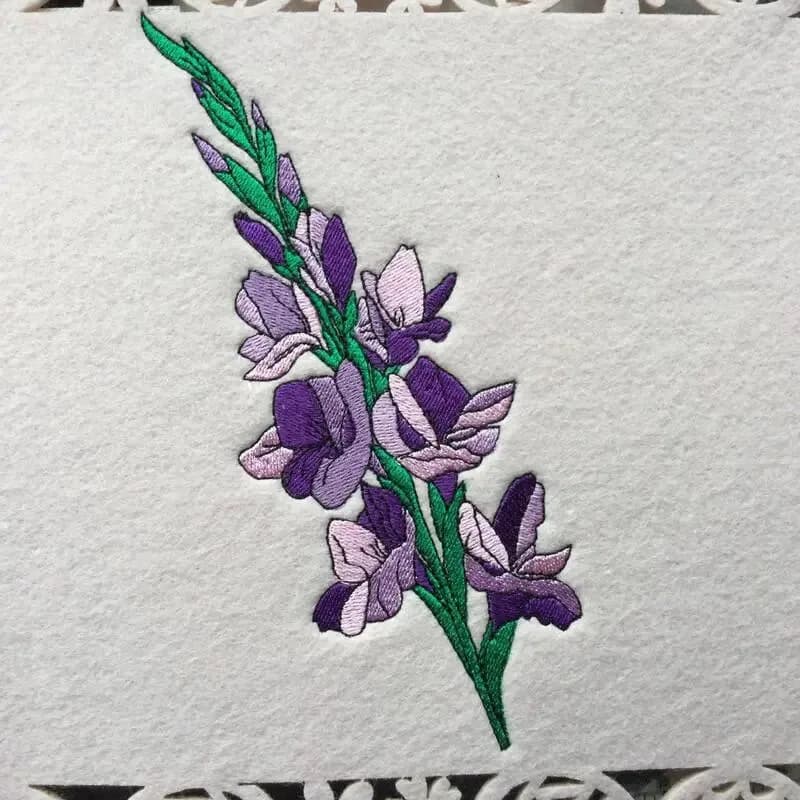 Stickdatei Blumen Gladiolen