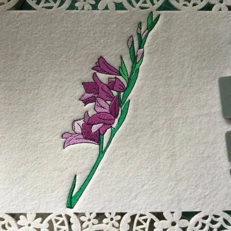 Stickdatei Blumen Gladiolen