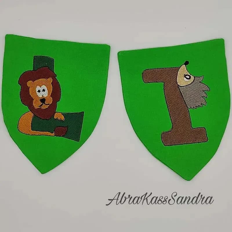 Stickdatei Buchstaben Tiere -Set 31-teilig