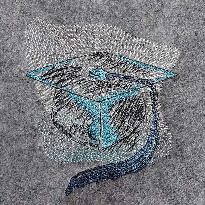 Stickdatei Doktorhut