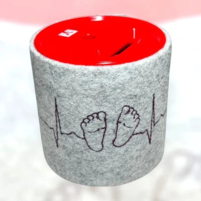 Stickdatei EKG Linien Baby