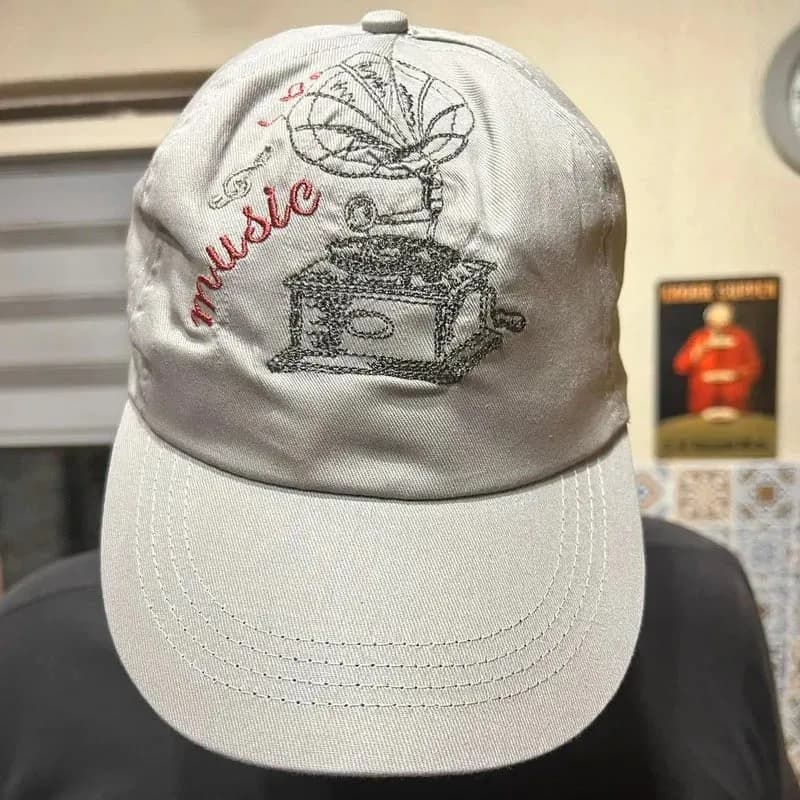 Stickdatei Grammophon Vintage