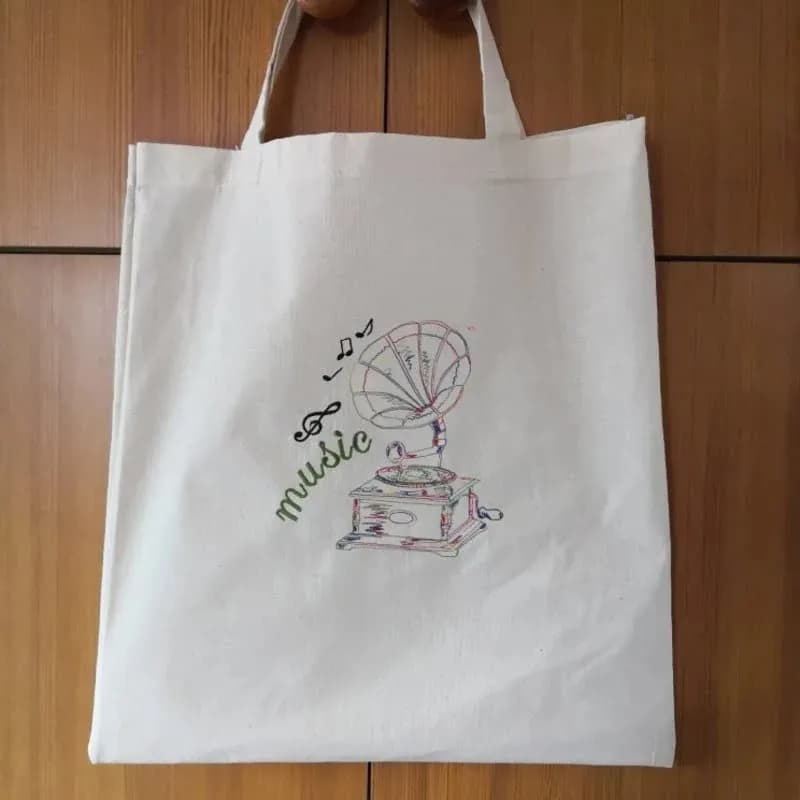 Stickdatei Grammophon Vintage