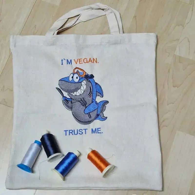 Stickdatei Hai-ner mit Spruch