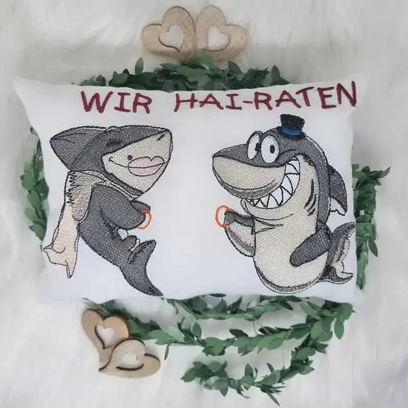 Stickdatei Hai-ner mit Spruch
