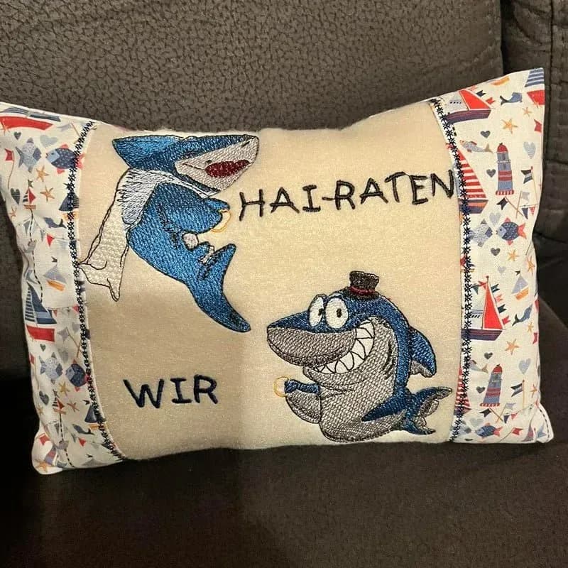 Stickdatei Hai-ner mit Spruch