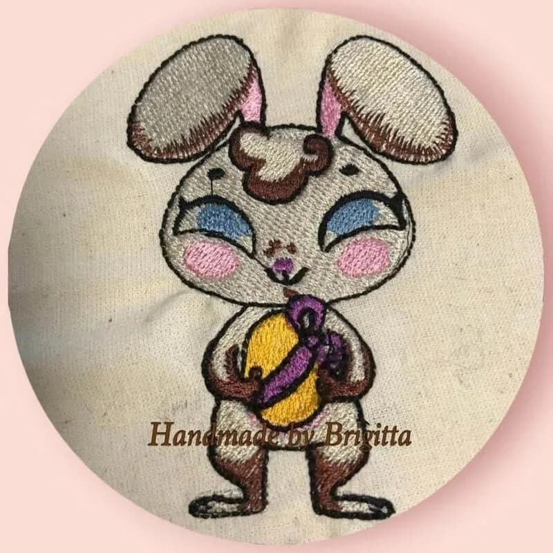 Stickdatei Hase mit Osterei