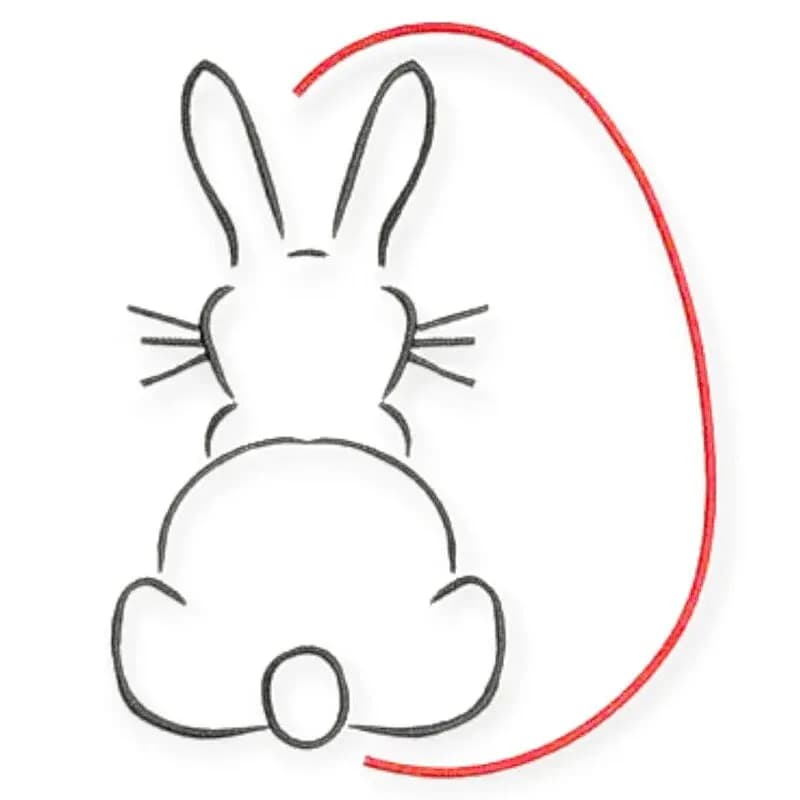 Stickdatei Hase im Ei