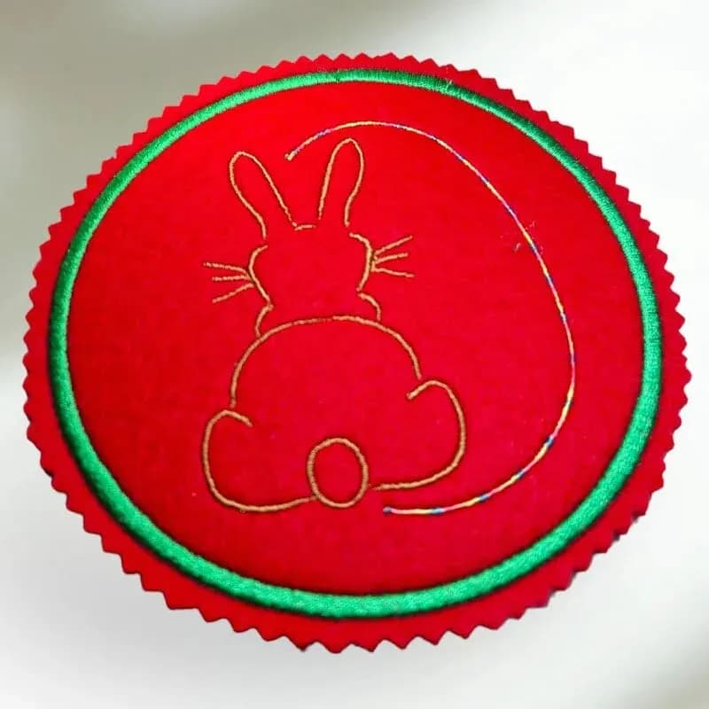 Stickdatei Hase im Ei