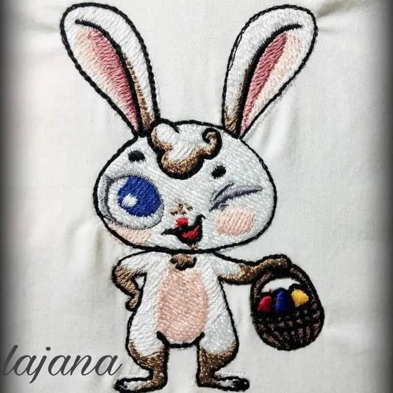 Stickdatei Hase mit Osterkorb – stiXXie