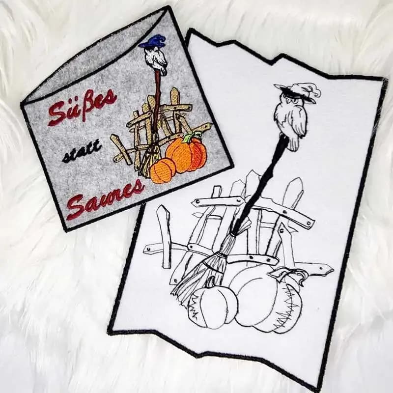 Stickdatei Herbst Halloween