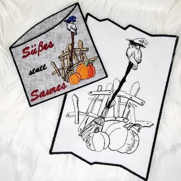 Stickdatei Herbst Halloween
