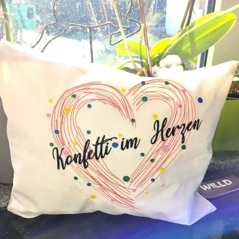 Stickdatei Konfetti im Herzen