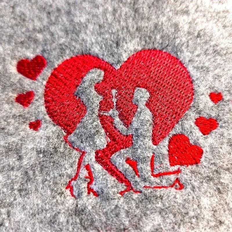 Stickdatei Herz Liebespaar