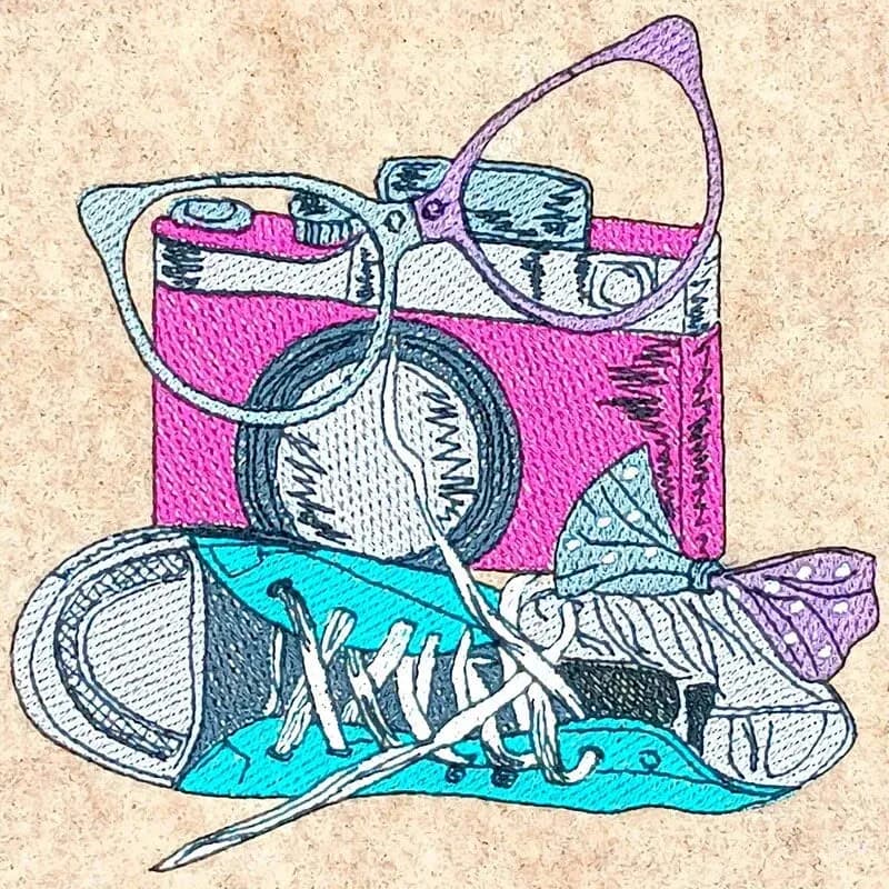 Stickdatei Hipster Design