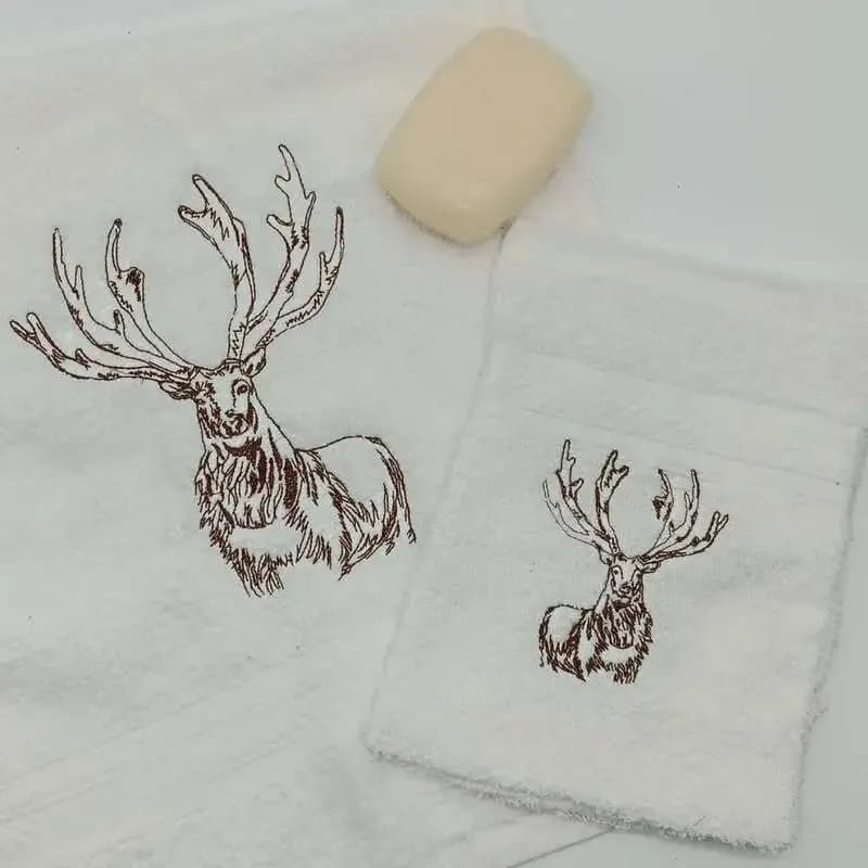 Stickdatei Hirsch Scribble