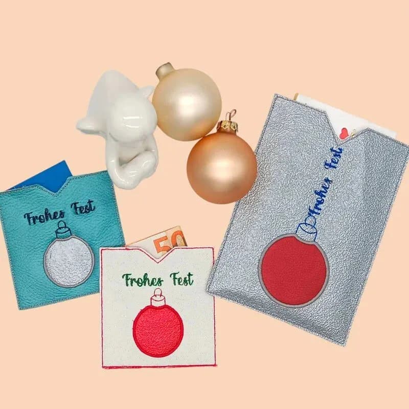 ITH Stickdatei Hülle Weihnachtskugel