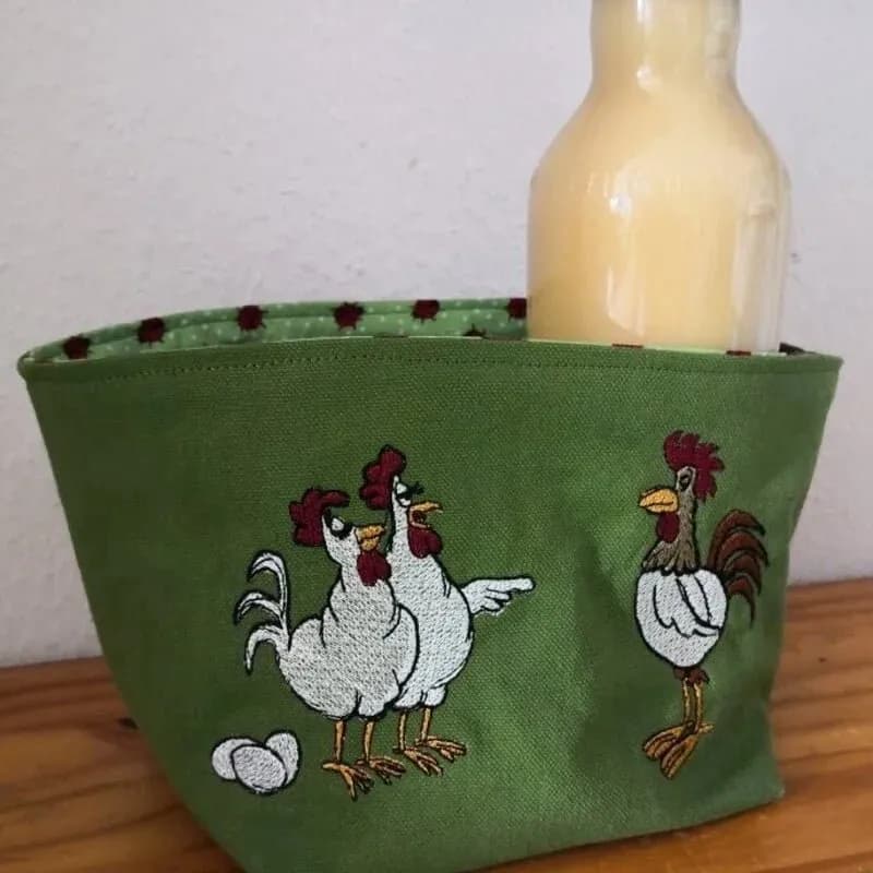 Stickdatei Hühnerbande - Lustige Hühner mit Sprüchen