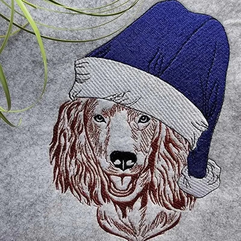 Stickdatei Hund Irish Setter