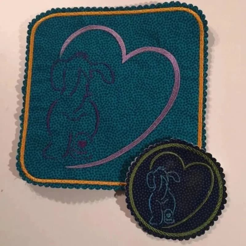 Stickdatei Hund mit Herz