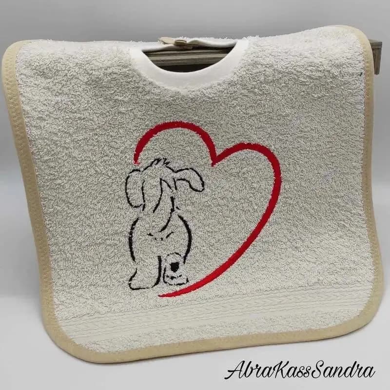 Stickdatei Hund mit Herz