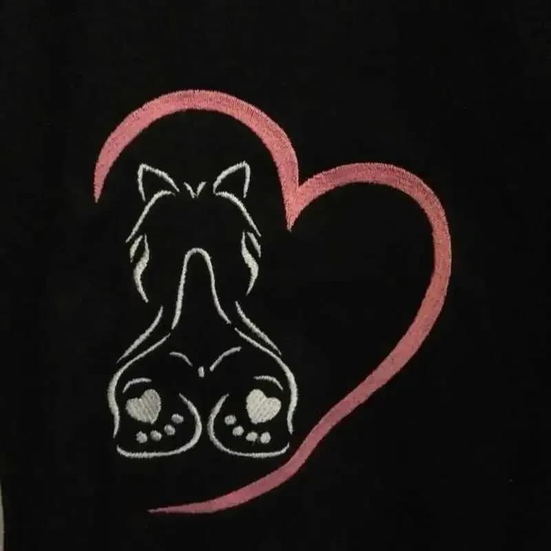 Stickdatei Hund Westie mit Herz