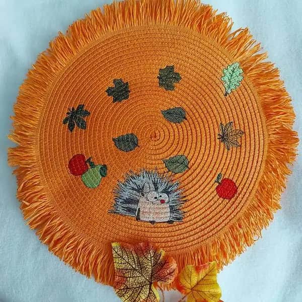 Stickdatei Herbstmotive Igel und mehr