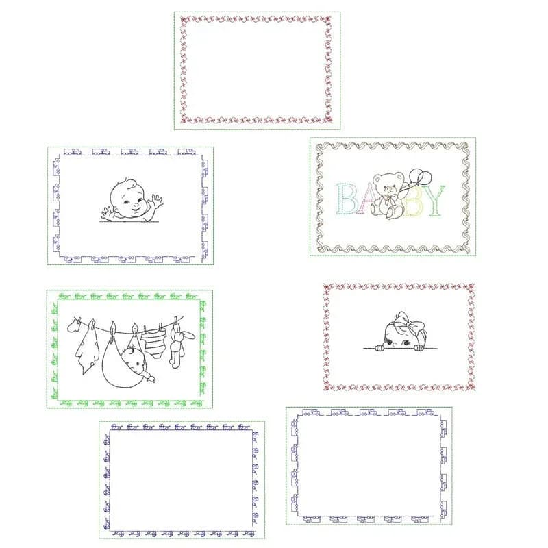 Stickdatei Kartendesigns Baby