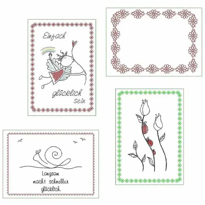 Stickdatei Kartendesigns Neutral